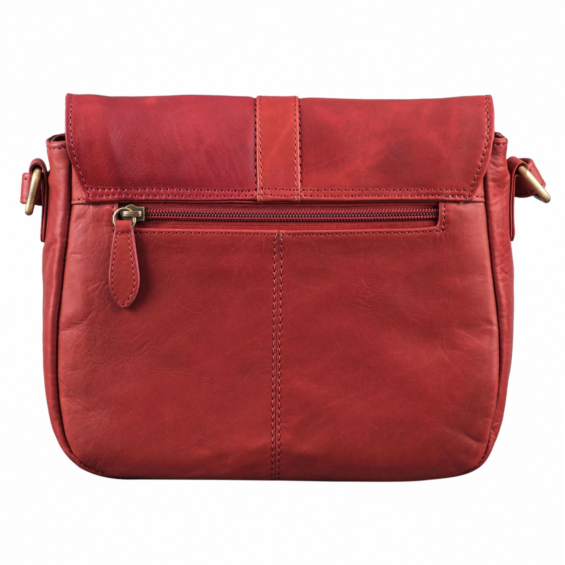 Benthill Damen Tasche aus Echt-Leder - Handtasche aus Rindsleder - Schultertasche mit Reißverschluss - Vintage Umhängetasche