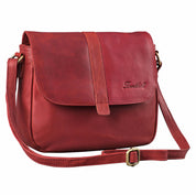 Benthill Damen Tasche aus Echt-Leder - Handtasche aus Rindsleder - Schultertasche mit Reißverschluss - Vintage Umhängetasche