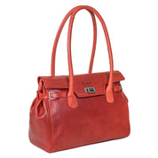 Benthill Damen Handtasche Echt-Leder | Henkeltasche aus weichem hochwertigem Rindsleder | Vintage Fashion Bag Beutel Shopper | Schultertasche