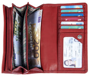 Benthill Damen Portemonnaie XXL mit RFID-Schutz | Echt-Leder Damen Geldbörse Gross | Große Vintage Damenbörse mit vielen Fächern XXL