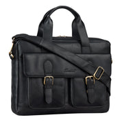 Benthill Aktentasche Leder Laptoptasche - Ledertasche für Herren und Damen Gross - Briefcase - Umhängetasche aus echtem Leder - Große Schultertasche für Laptop