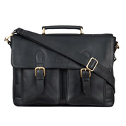 Benthill Aktentasche Leder Laptoptasche - Ledertasche für Damen und Herren Gross - Briefcase - Umhängetasche aus echtem Leder - Große Schultertasche für Laptop