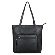 Benthill Damen Shopper Leder - Handtasche aus echtem Rindsleder - Tasche mit Reißverschluss - Schultertasche / Ledertasche - Vintage Umhängetasche