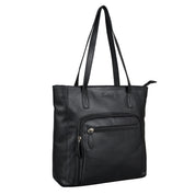 Benthill Damen Shopper Leder - Handtasche aus echtem Rindsleder - Tasche mit Reißverschluss - Schultertasche / Ledertasche - Vintage Umhängetasche