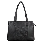 Benthill Damen Tasche Leder - Handtasche aus echtem Rindsleder - Große Schultertasche mit Reißverschluss - Vintage Umhängetasche XL