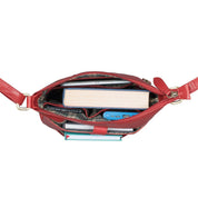 Benthill Umhängetasche Damen Leder - Shopper aus Rindsleder - Handtasche mit Reißverschluss - Schultertasche / Bag Beutel - Ledertasche