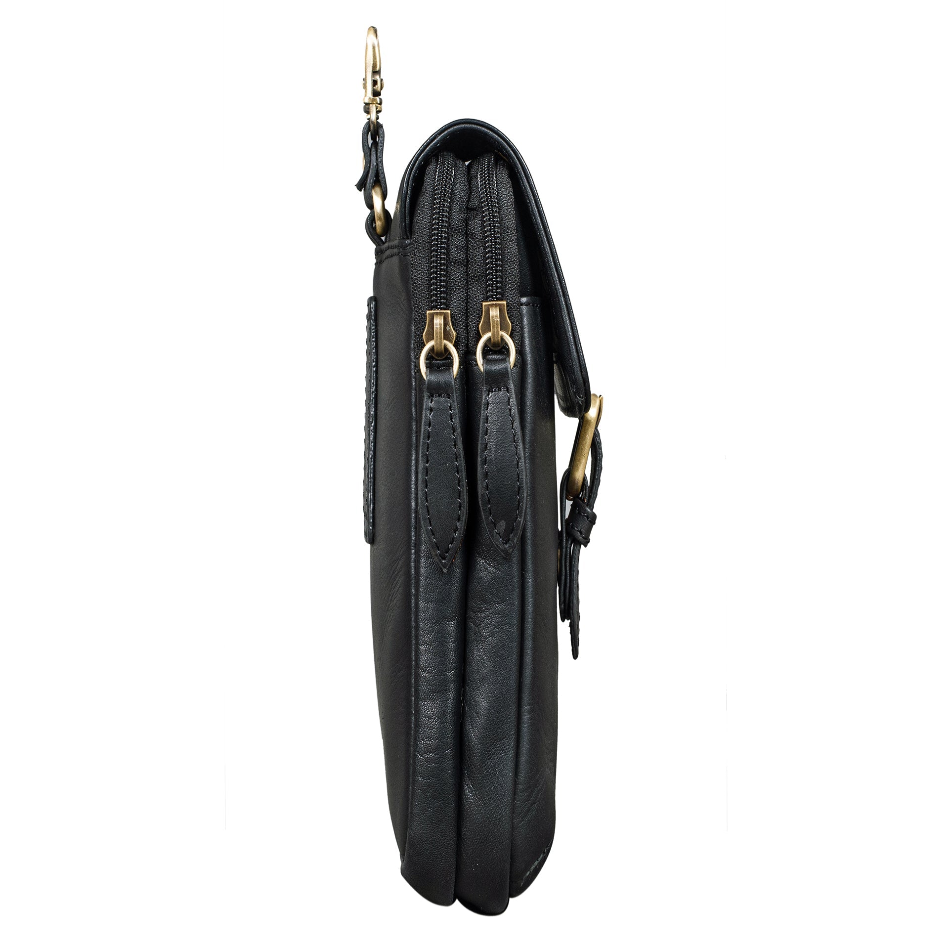 Benthill Gürteltasche aus Echtleder - Hüfttasche aus Rindsleder - Wandertasche für Damen & Herren - Organizer / Partytasche