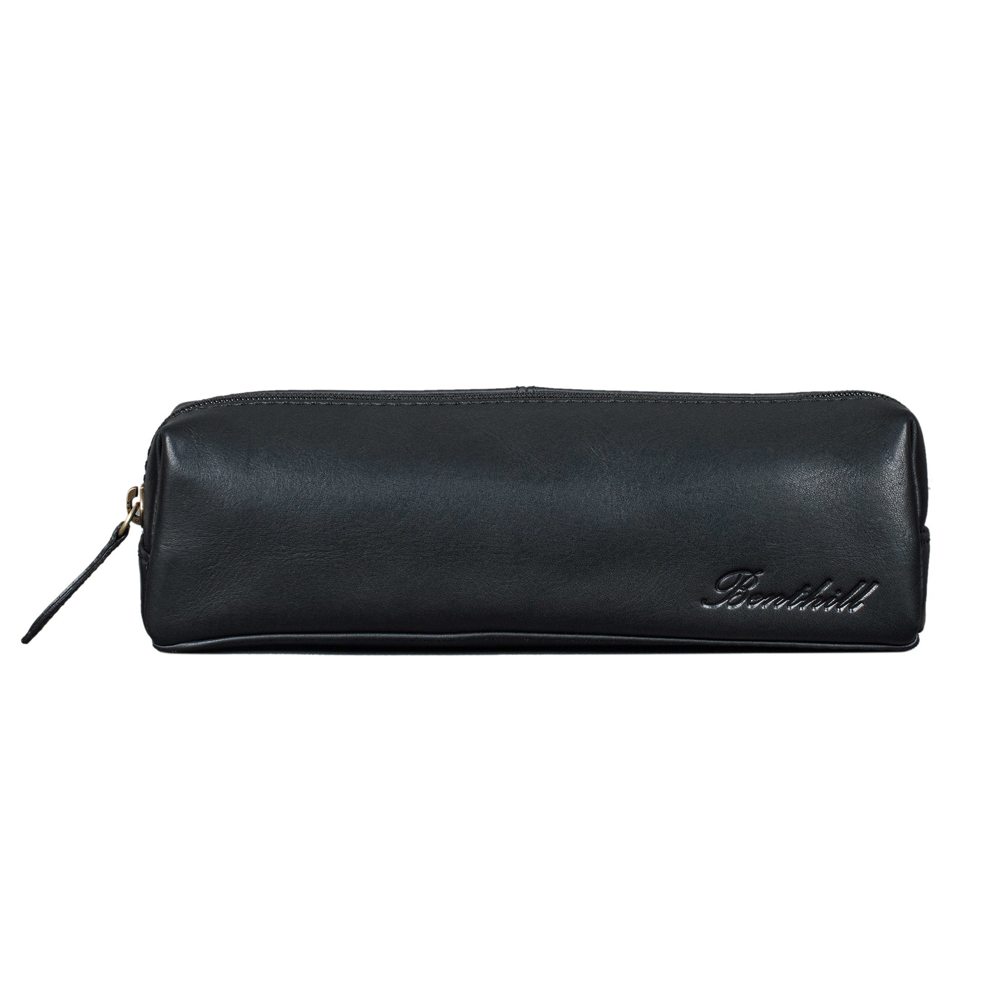 Benthill Federmappe Leder - Vintage Federmäppchen für Stifte - Federtasche für Schule / Uni - Kleine Leder-Etui Mäppchen - Kosmetiktasche