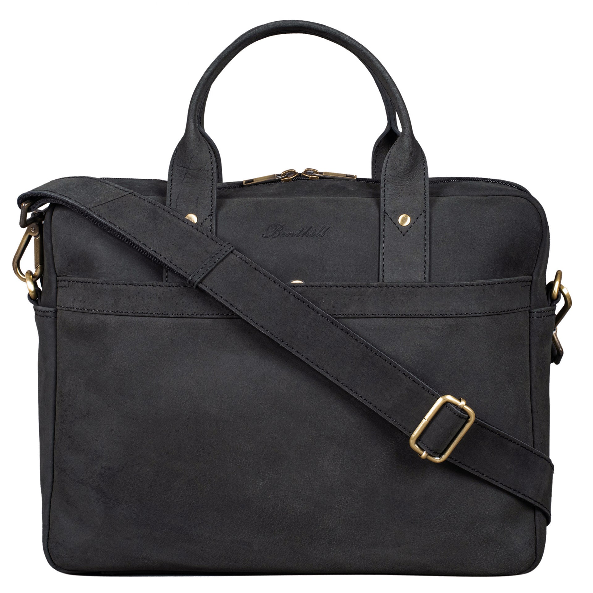 Benthill Laptoptasche Echt-Leder I Leder Umhängetasche für Laptop I Aktentasche I Damen & Herren Tasche I Notebooktasche