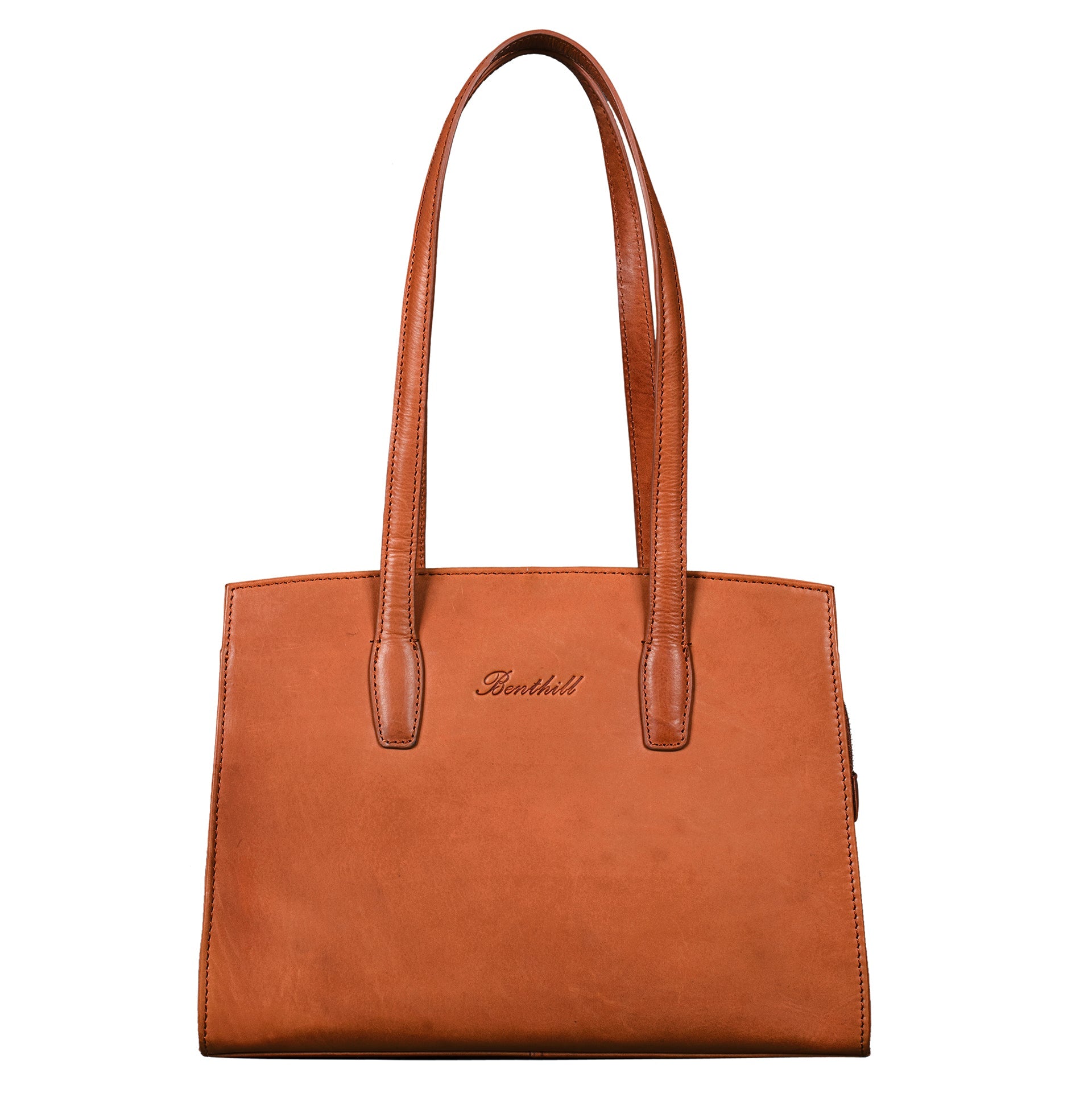 Benthill Handtasche Damen Echt Leder | Henkeltasche aus hochwertigem Rindsleder | Kleine Vintage Hobo Bag Beutel