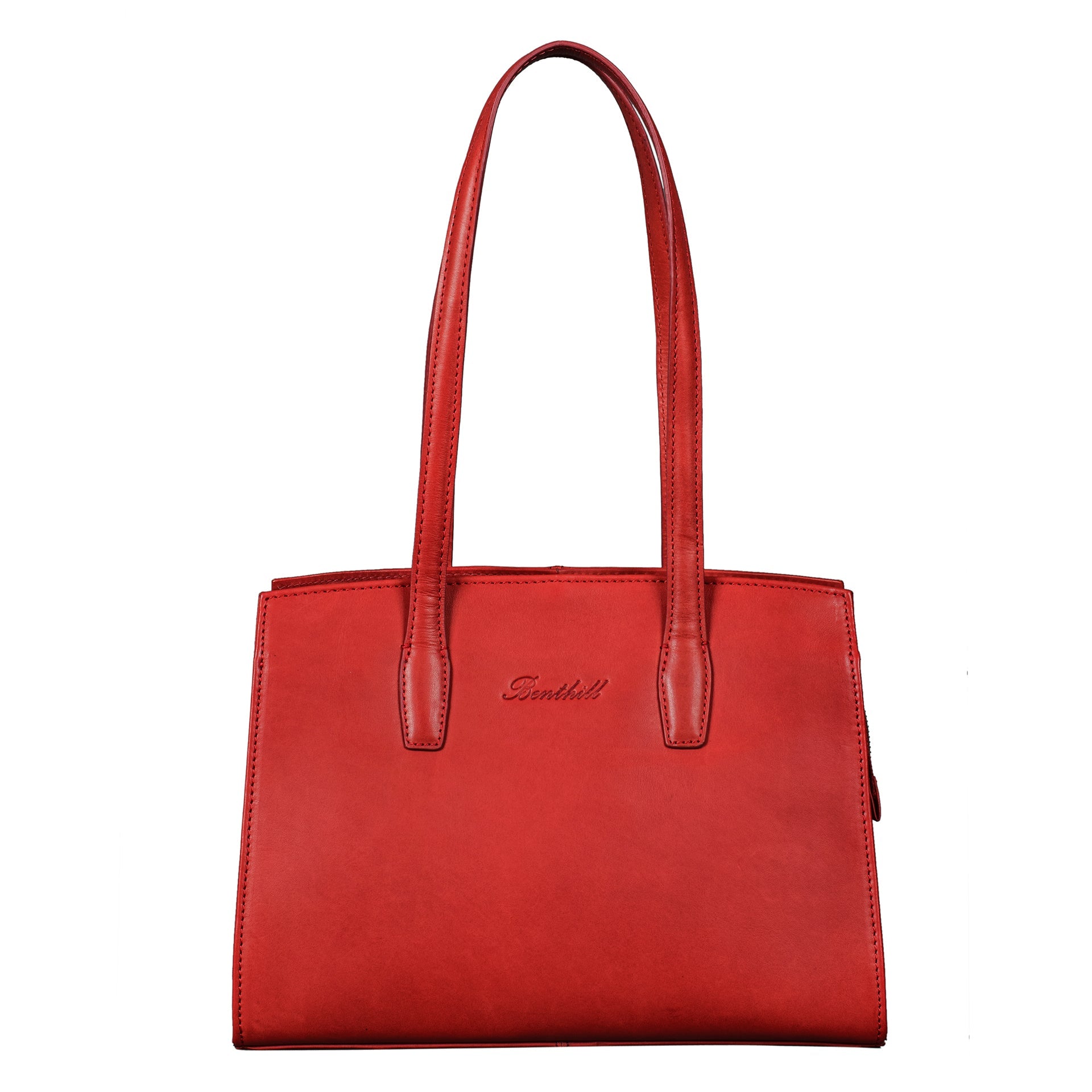 Benthill Handtasche Damen Echt Leder | Henkeltasche aus hochwertigem Rindsleder | Kleine Vintage Hobo Bag Beutel