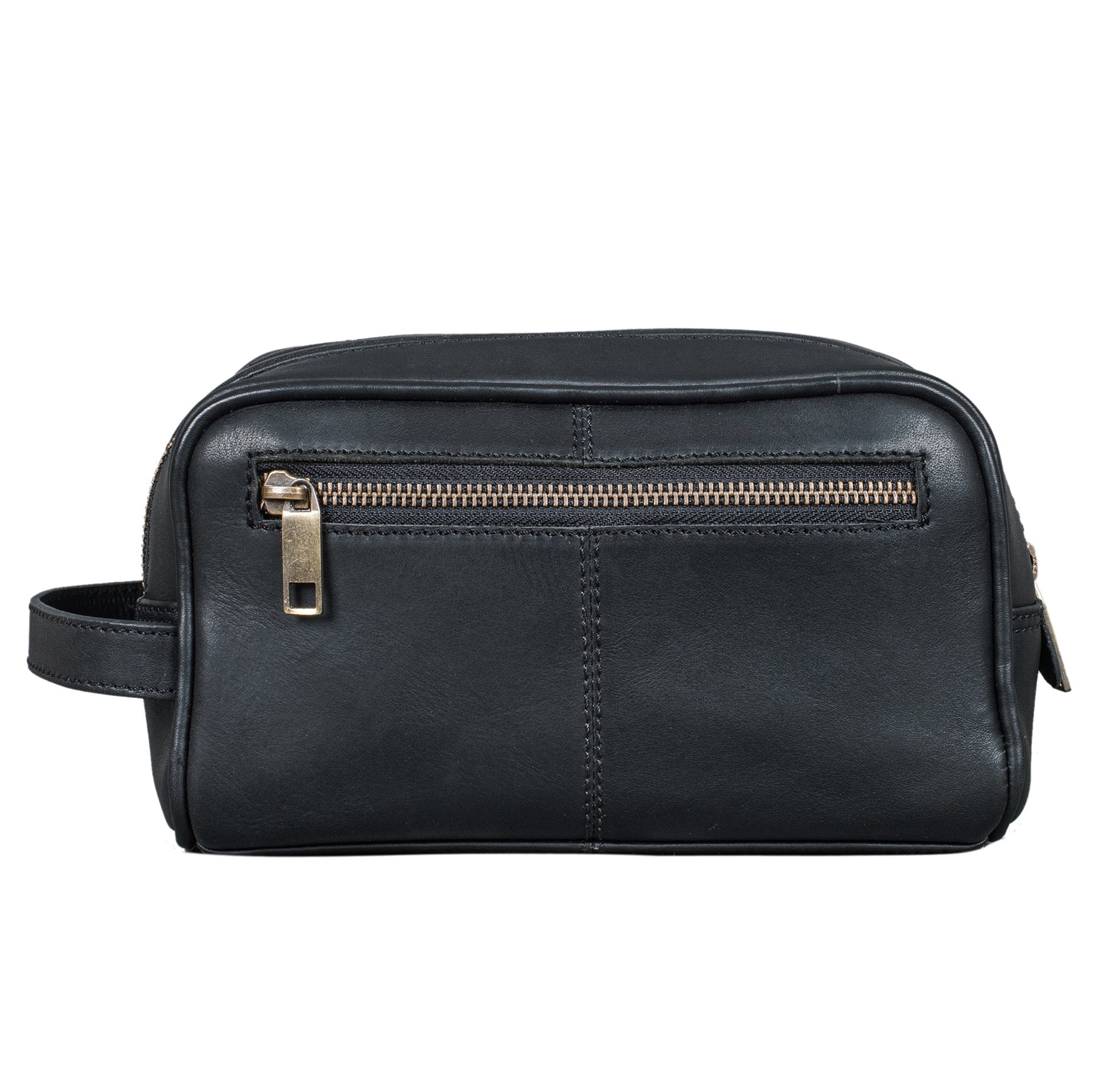 Benthill Kulturtasche Leder - Kosmetiktasche aus weichem hochwertigem Echtleder - Vintage Travel Beutel