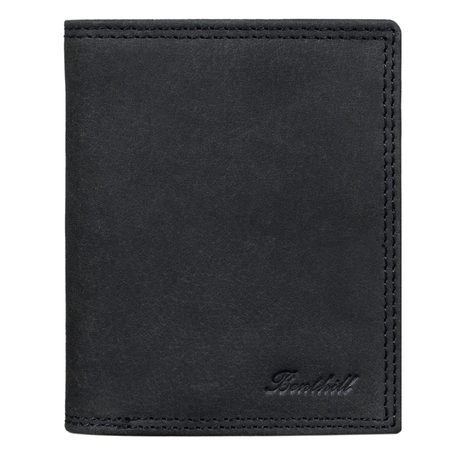 Benthill Kleine Herren Geldbörse Echt Leder - Männer Geldbeutel Mini mit RFID-Schutz - Slim Portemonnaie für Männer - Echtem Leder