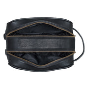 Benthill Kulturtasche Leder - Kosmetiktasche aus weichem hochwertigem Echtleder - Vintage Travel Beutel