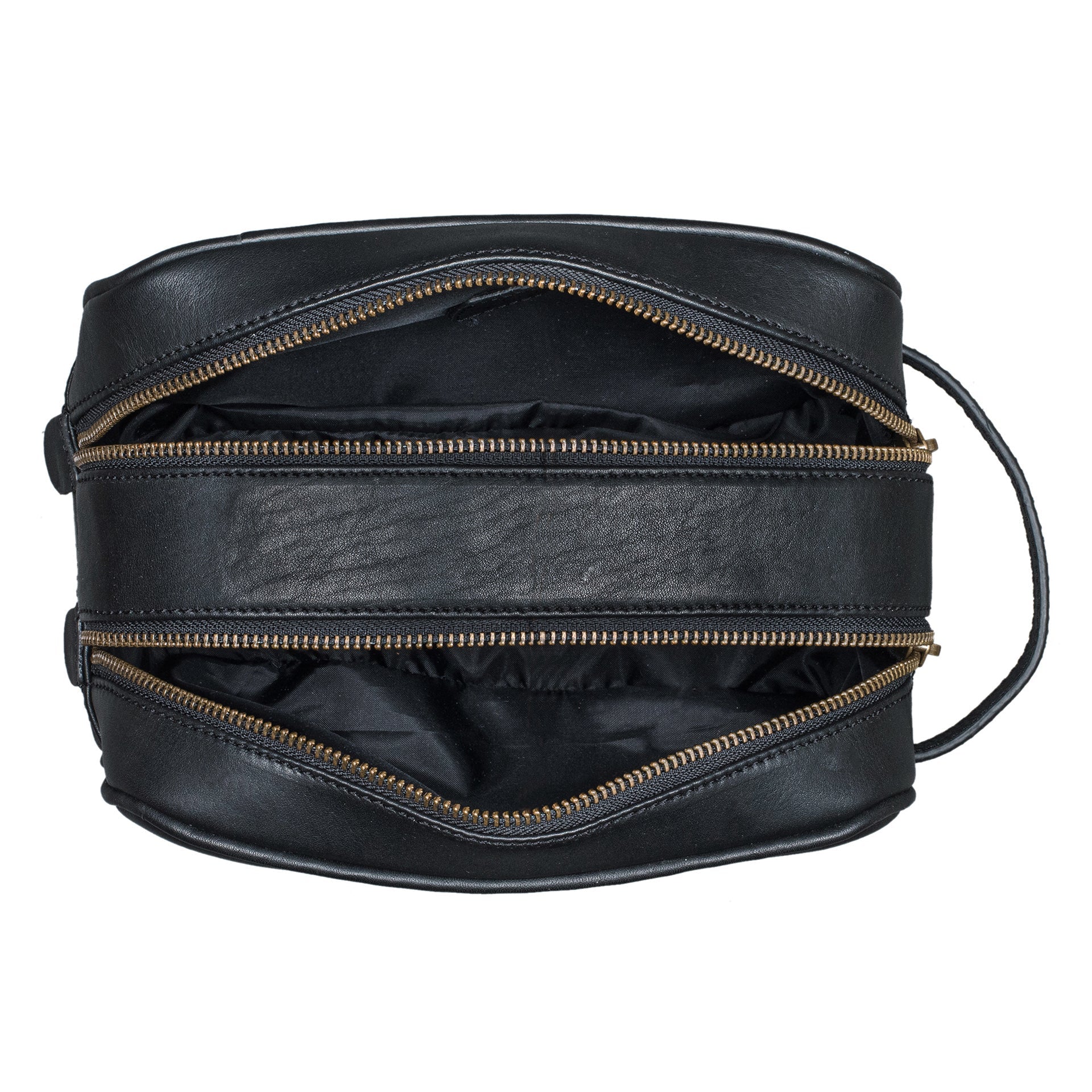 Benthill Kulturtasche Leder - Kosmetiktasche aus weichem hochwertigem Echtleder - Vintage Travel Beutel
