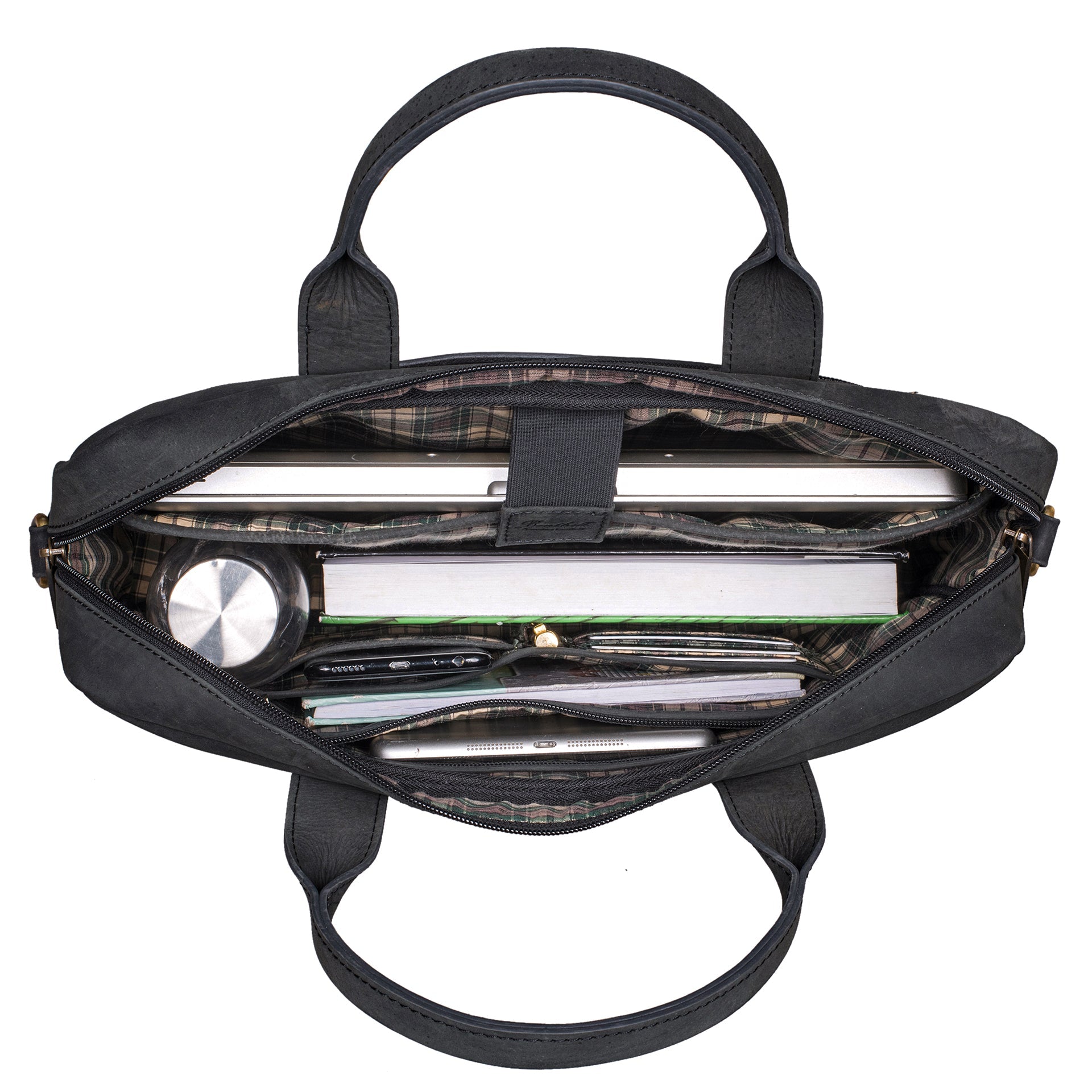 Benthill Laptoptasche Echt-Leder I Leder Umhängetasche für Laptop I Aktentasche I Damen & Herren Tasche I Notebooktasche
