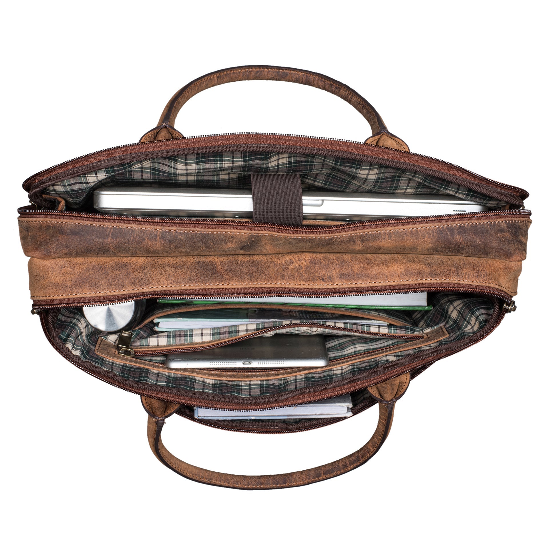 Benthill Laptoptasche Echt-Leder I Leder Umhängetasche für Laptop I Aktentasche I Damen & Herren Tasche I Notebooktasche