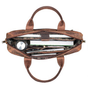 Benthill Laptoptasche Echt-Leder I Leder Umhängetasche für Laptop I Aktentasche I Damen & Herren Tasche I Notebooktasche