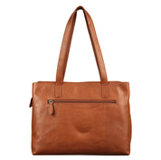Benthill Damen Tasche Leder - Handtasche aus echtem Rindsleder - Große Schultertasche mit Reißverschluss - Vintage Umhängetasche XL