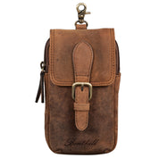 Benthill Gürteltasche aus Echtleder - Hüfttasche aus Rindsleder - Wandertasche für Damen & Herren - Organizer / Partytasche