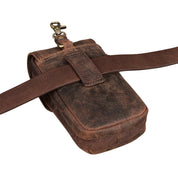 Benthill Gürteltasche aus Echtleder - Hüfttasche aus Rindsleder - Wandertasche für Damen & Herren - Organizer / Partytasche