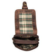 Benthill Gürteltasche aus Echtleder - Hüfttasche aus Rindsleder - Wandertasche für Damen & Herren - Organizer / Partytasche