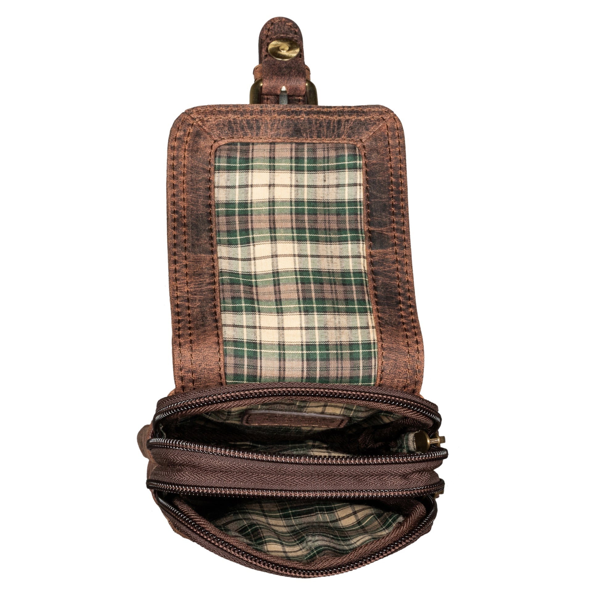 Benthill Gürteltasche aus Echtleder - Hüfttasche aus Rindsleder - Wandertasche für Damen & Herren - Organizer / Partytasche