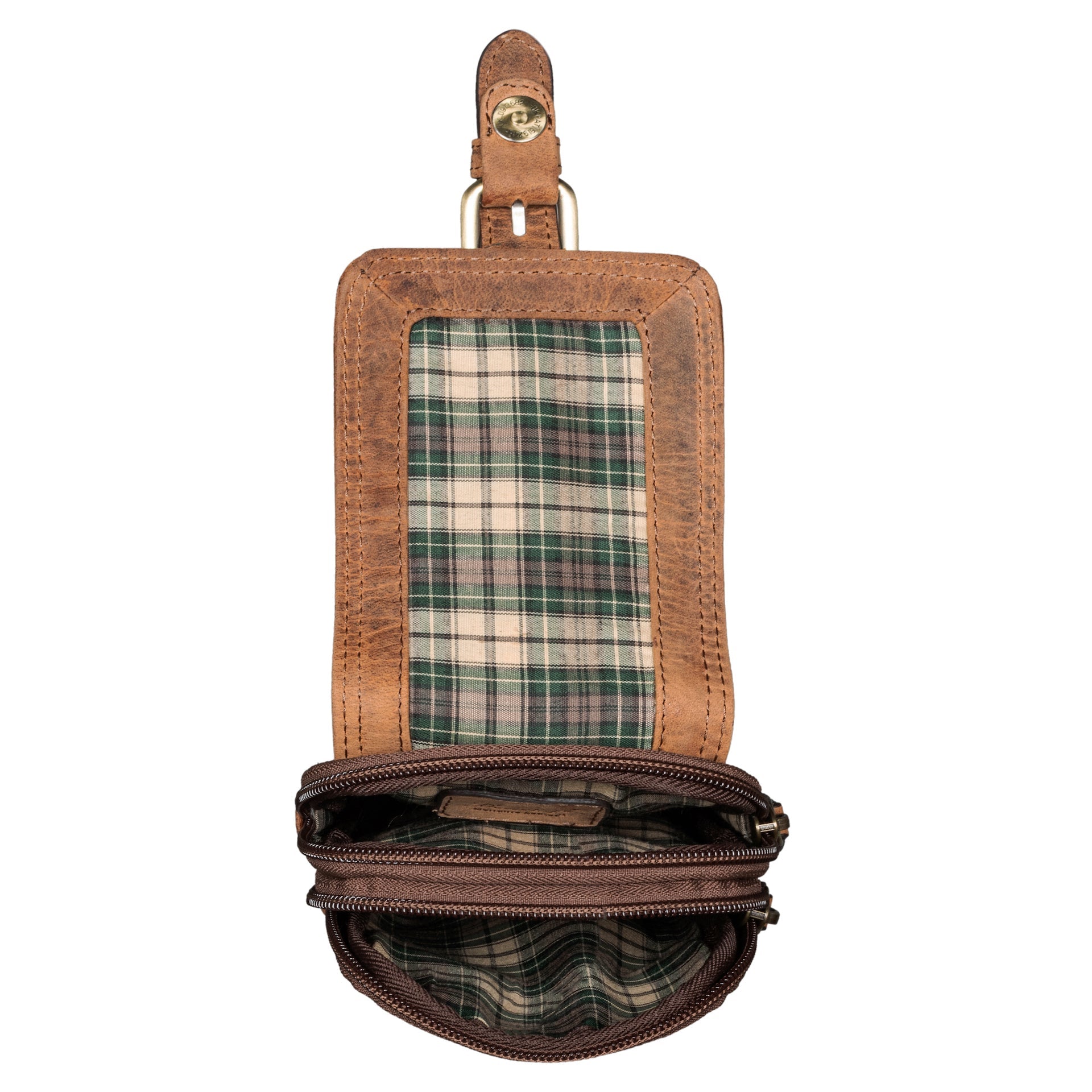 Benthill Gürteltasche aus Echtleder - Hüfttasche aus Rindsleder - Wandertasche für Damen & Herren - Organizer / Partytasche