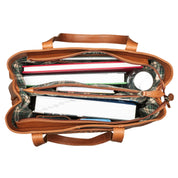 Benthill Damen Tasche Leder - Handtasche aus echtem Rindsleder - Große Schultertasche mit Reißverschluss - Vintage Umhängetasche XL