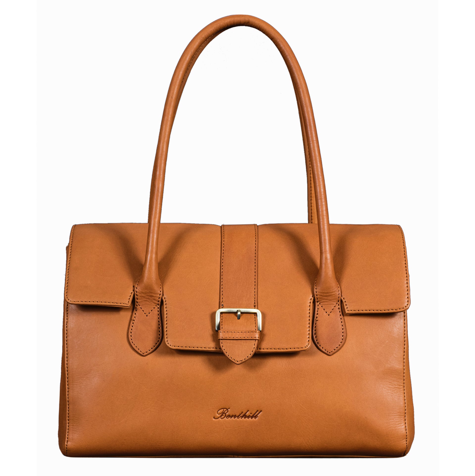 Benthill Damen Handtasche Echt Leder | Henkeltasche aus hochwertigem Rindsleder | Vintage Fashion Bag Beutel - Shopper - Schultertasche