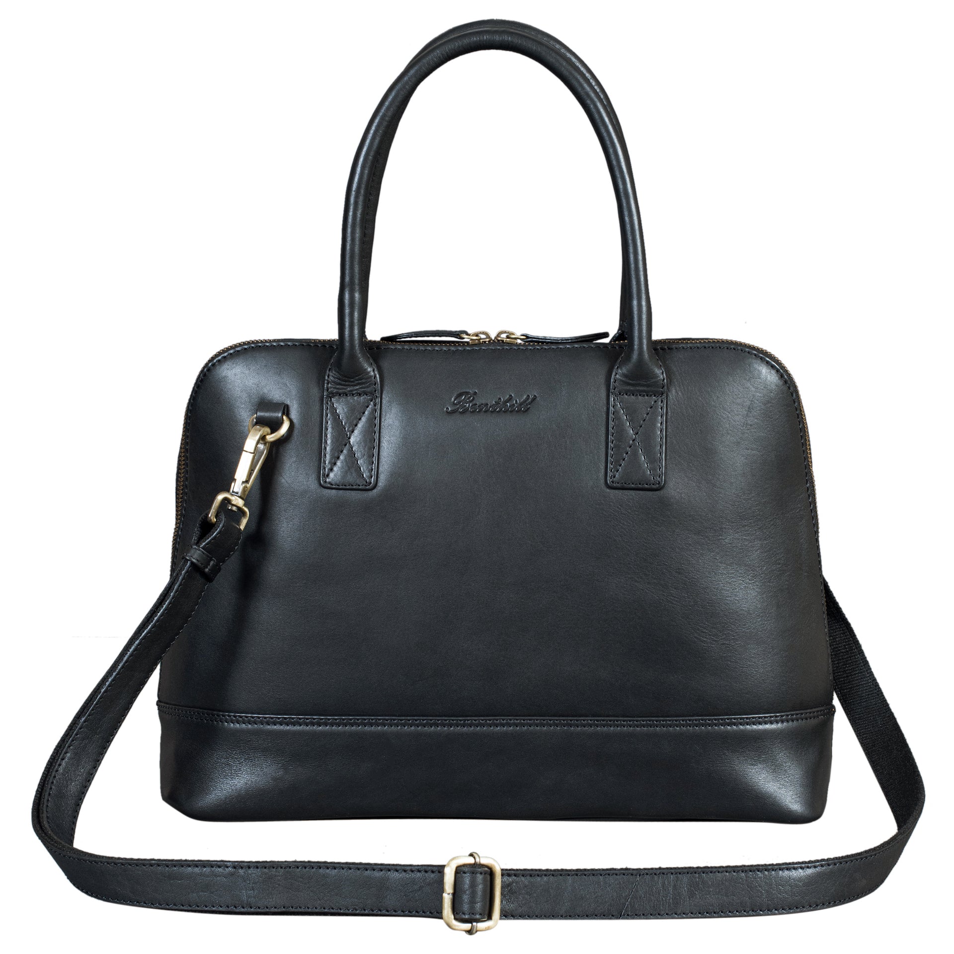 Benthill Handtasche Damen Leder Groß | Henkeltasche aus hochwertigem Rindsleder | Echt-Leder Vintage Frauen Schultertasche | Umhängetasche