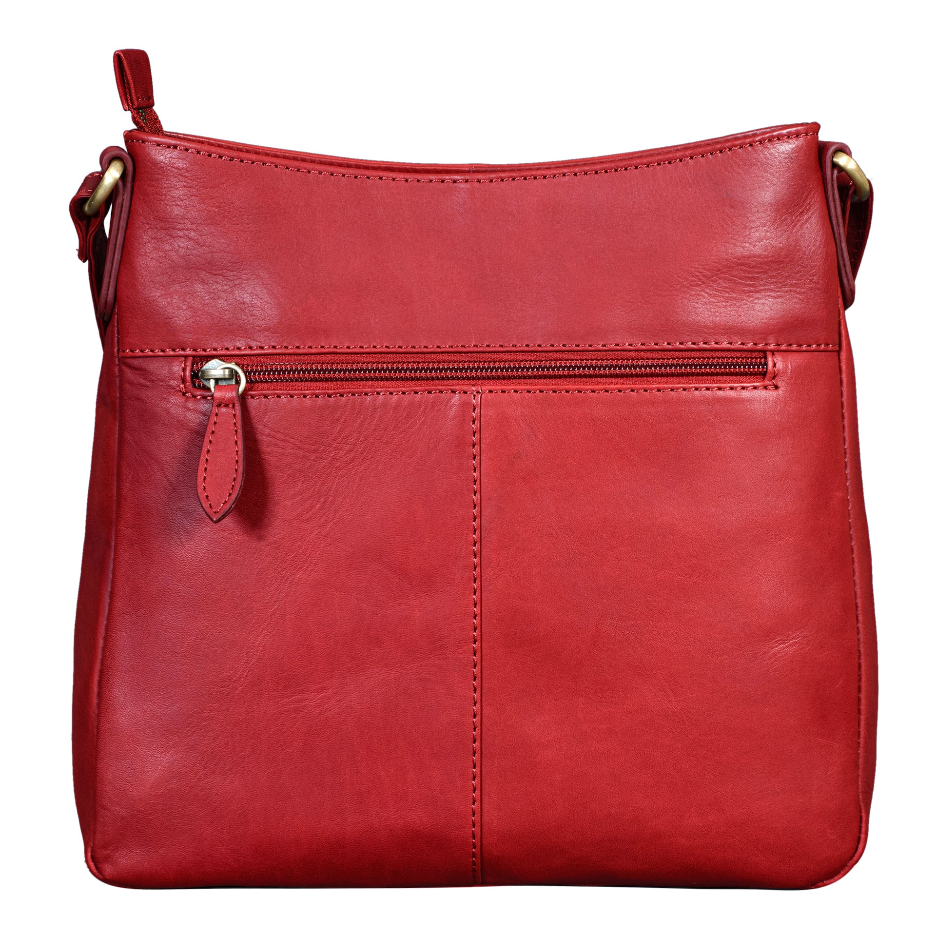 Benthill Damen Umhängetasche Leder | Tasche aus echtem Rindsleder | Handtasche mit Reißverschluss - Schultertasche / Ledertasche | Vintage Shopper