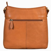 Benthill Damen Umhängetasche Leder | Tasche aus echtem Rindsleder | Handtasche mit Reißverschluss - Schultertasche / Ledertasche | Vintage Shopper