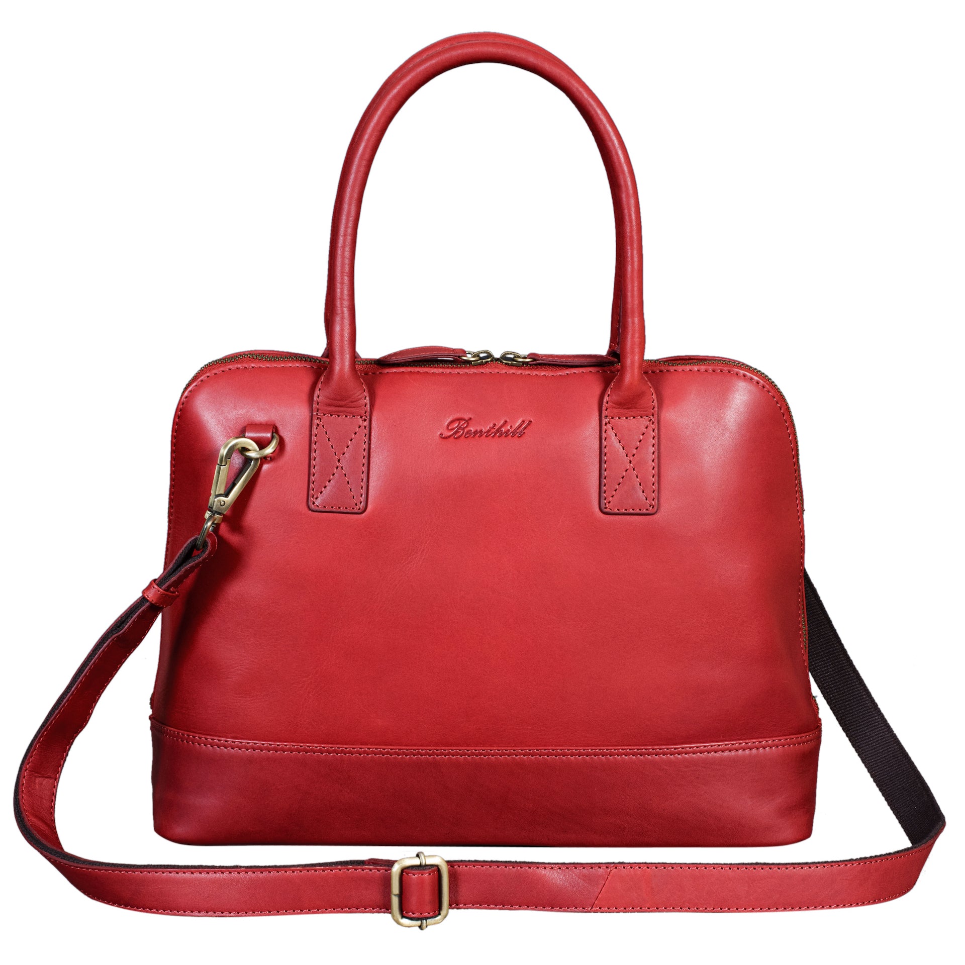 Benthill Handtasche Damen Leder Groß | Henkeltasche aus hochwertigem Rindsleder | Echt-Leder Vintage Frauen Schultertasche | Umhängetasche