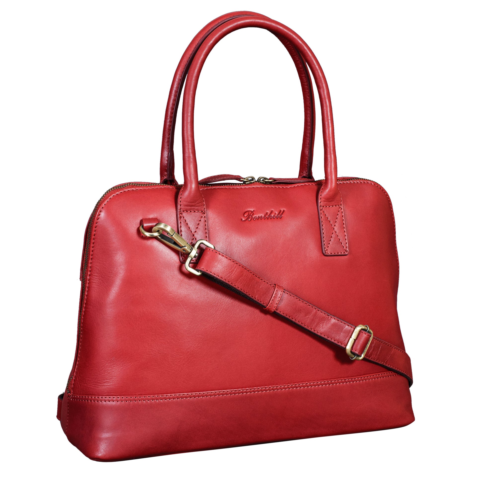 Benthill Handtasche Damen Leder Groß | Henkeltasche aus hochwertigem Rindsleder | Echt-Leder Vintage Frauen Schultertasche | Umhängetasche