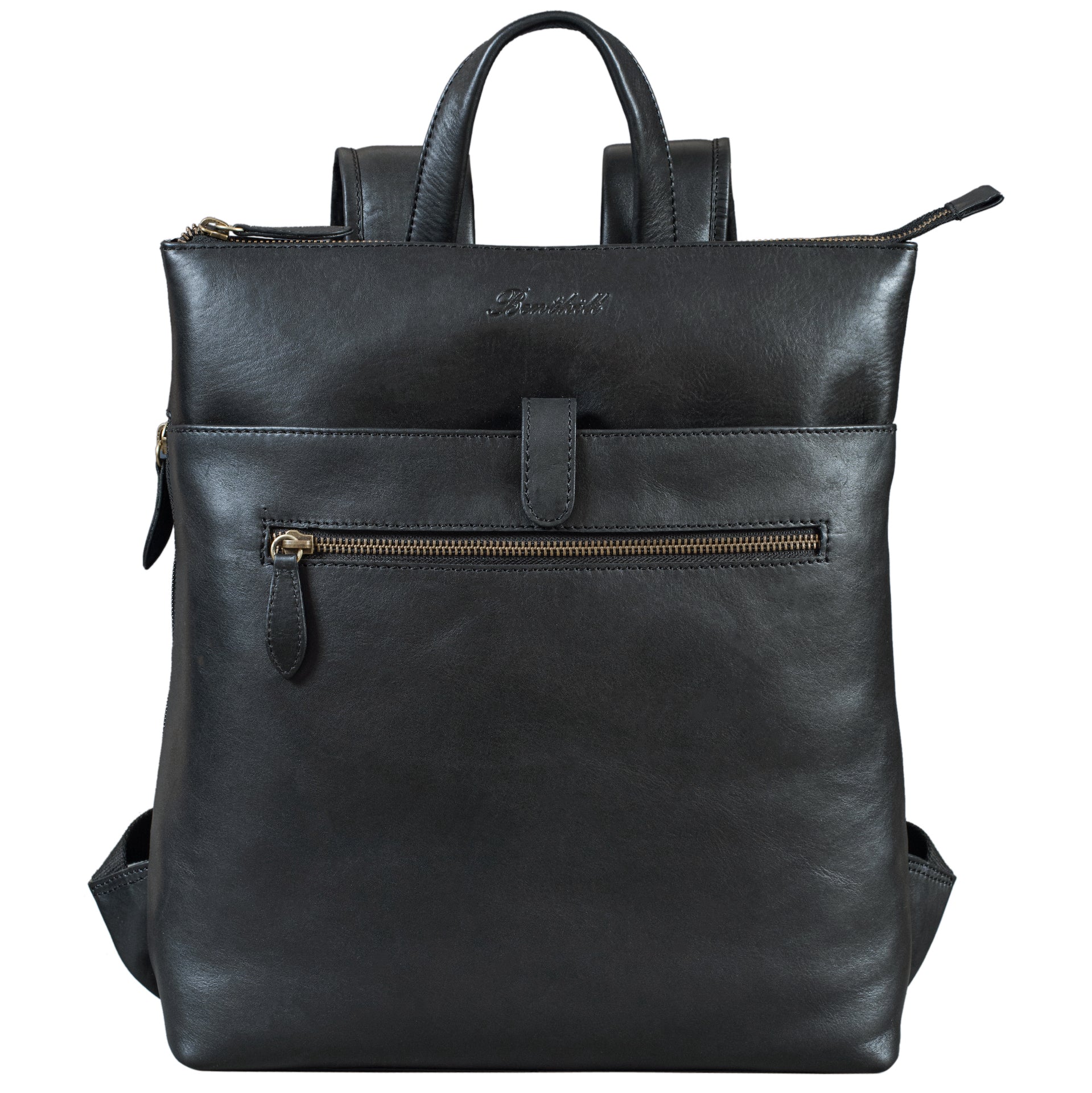 Benthill Rucksack Echt Leder | Kurierrucksack aus hochwertigem Rindsleder | Damen & Herren Fahrradrucksack Trekkingrucksack | Lederrucksack