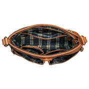 Benthill Damen Umhängetasche Leder | Tasche aus echtem Rindsleder | Handtasche mit Reißverschluss - Schultertasche / Ledertasche | Vintage Shopper
