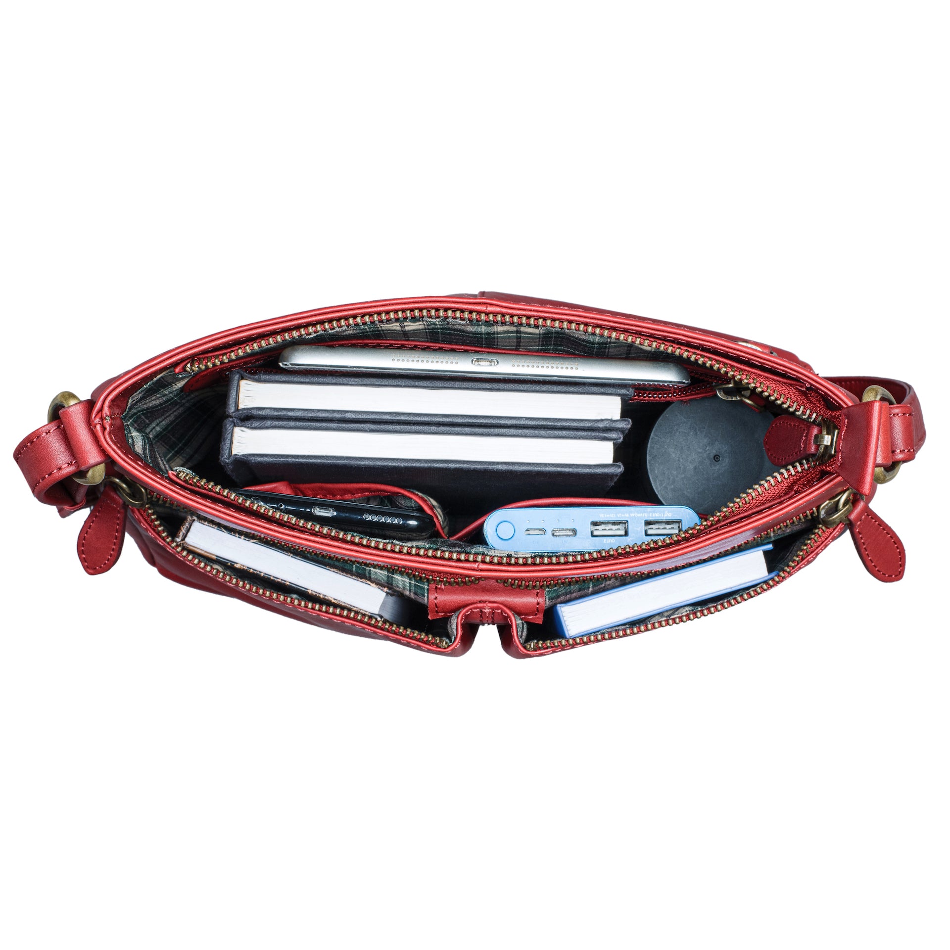 Benthill Damen Umhängetasche Leder | Tasche aus echtem Rindsleder | Handtasche mit Reißverschluss - Schultertasche / Ledertasche | Vintage Shopper