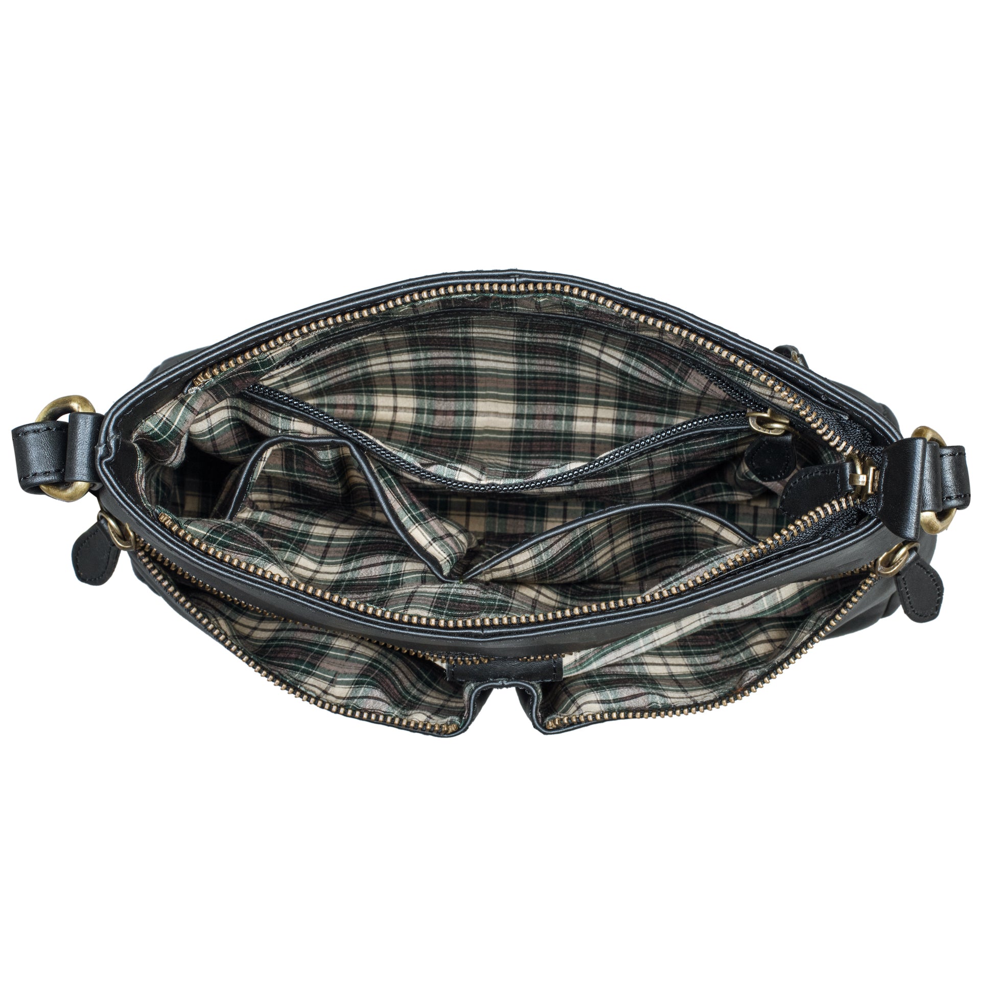 Benthill Damen Umhängetasche Leder | Tasche aus echtem Rindsleder | Handtasche mit Reißverschluss - Schultertasche / Ledertasche | Vintage Shopper