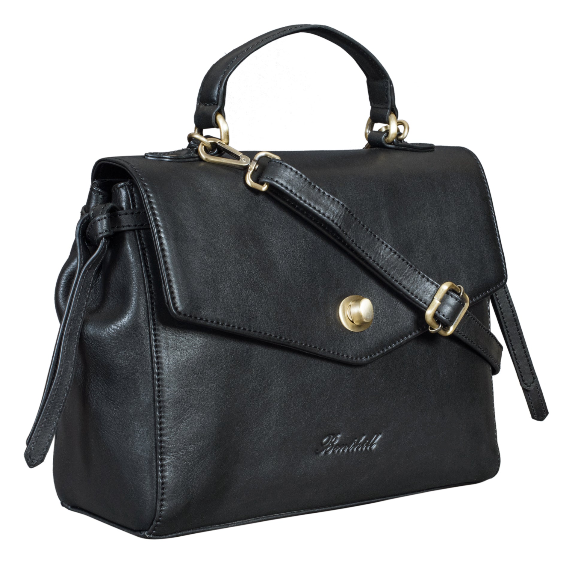 Benthill Handtasche Damen Leder Klein | Henkeltasche aus hochwertigem Rindsleder | Vintage Frauen Schultertasche | Frauen Tasche