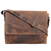 Benthill Messenger Herren Damen Leder | Laptoptasche aus echtem Leder | Schultertasche aus hochwertigem Rindsleder | Vintage Tasche