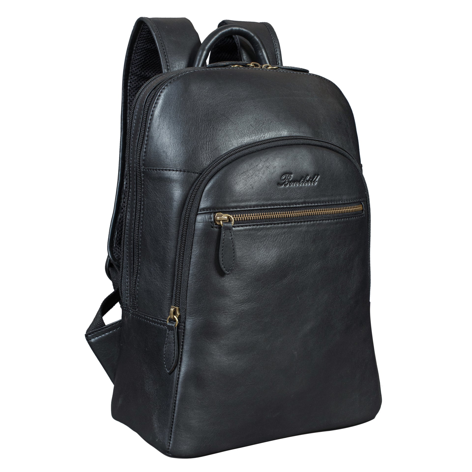 Benthill Rucksack Echt Leder | Wanderrucksack aus hochwertigem Rindsleder | Damen Herren Lederrucksack