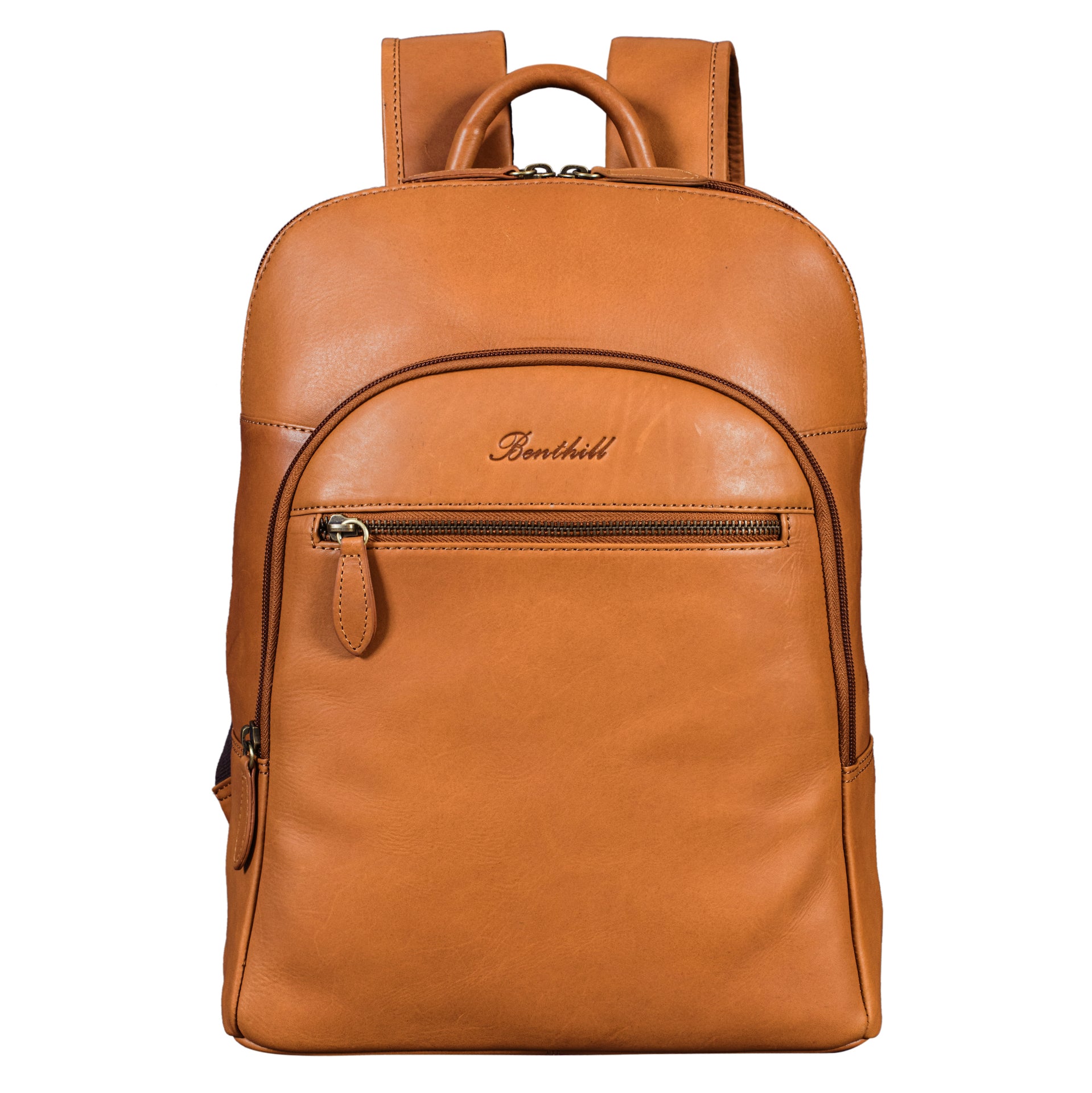 Benthill Rucksack Echt Leder | Wanderrucksack aus hochwertigem Rindsleder | Damen Herren Lederrucksack