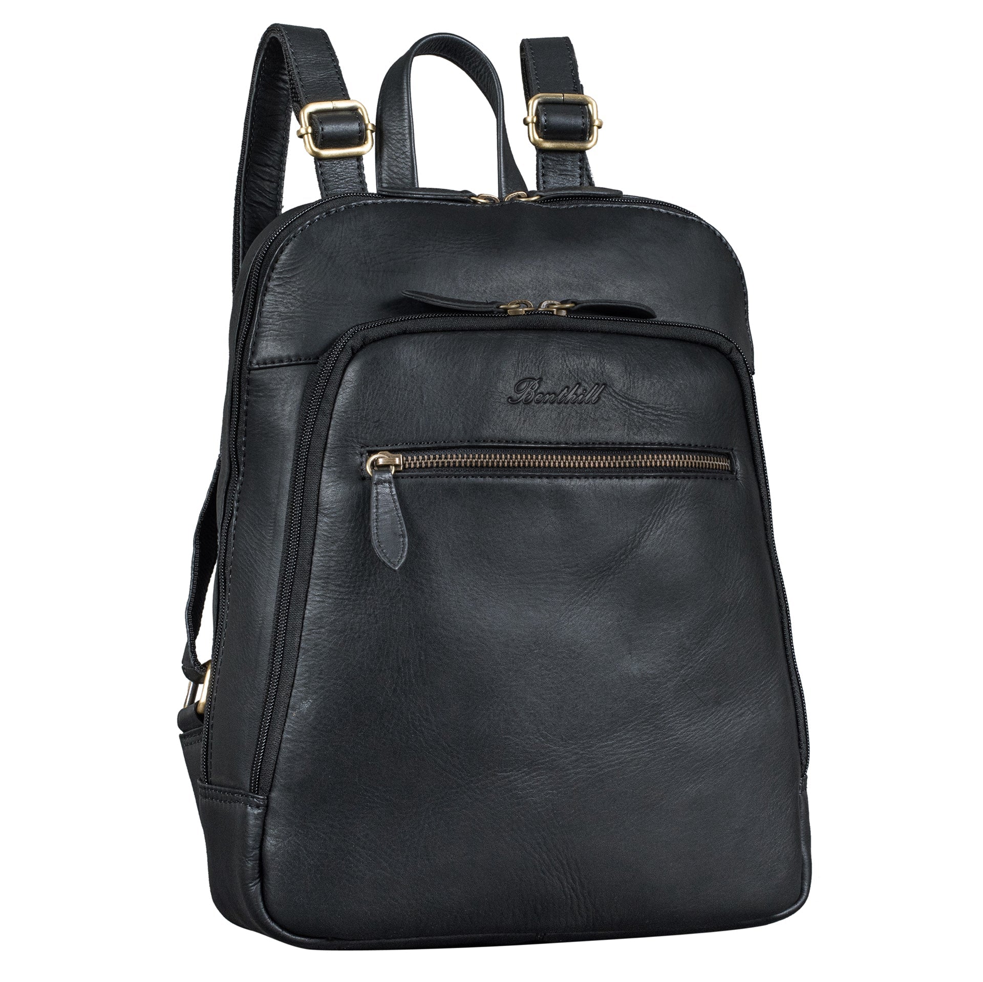 Benthill Rucksack Echt Leder - Damen Herren Daypack - Backpack Lederrucksack - Cityrucksack
