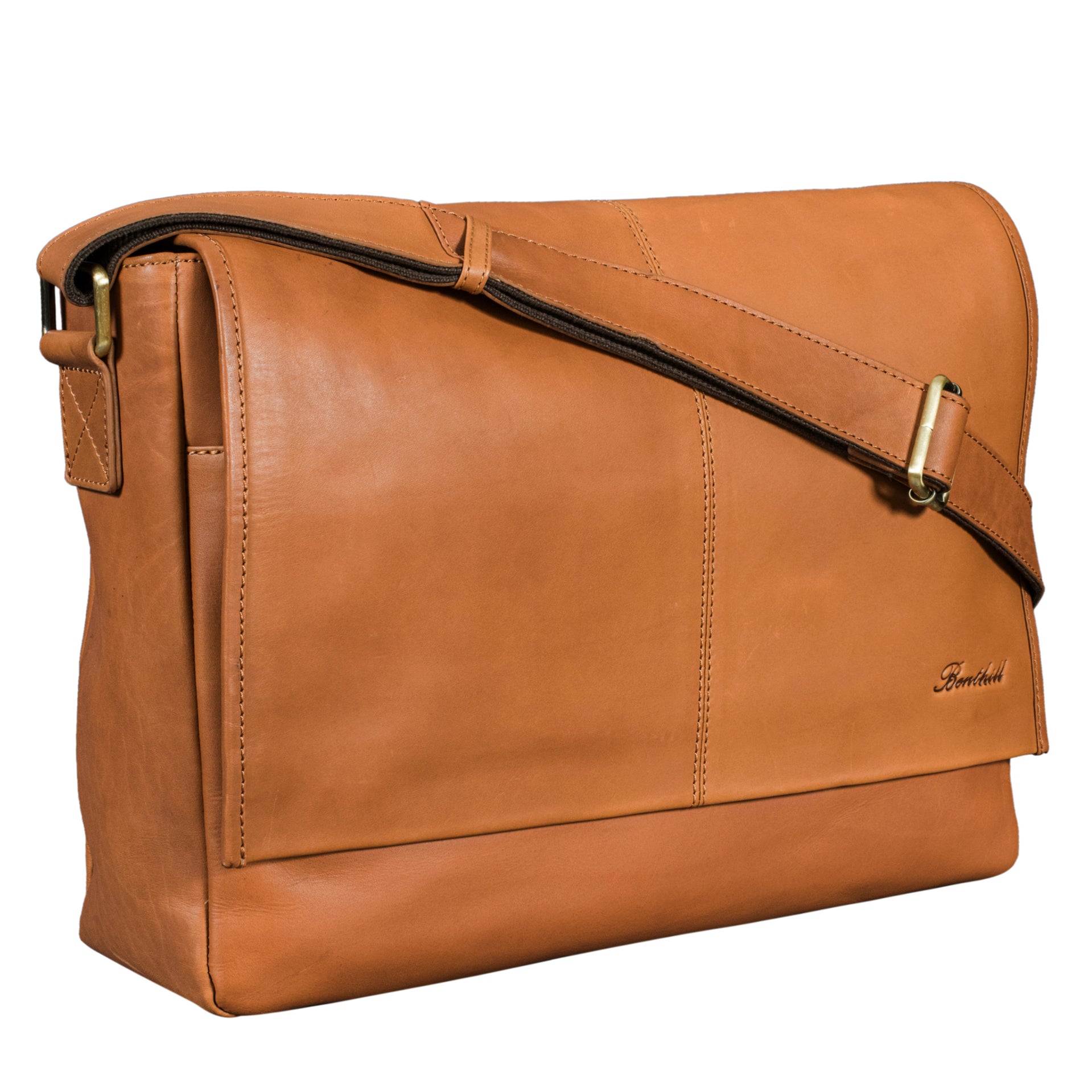 Benthill Umhängetasche Echt Leder | Herren & Damen Messenger Bag aus hochwertigem Rindsleder | Vintage Schultertasche Laptoptasche