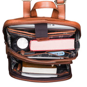 Benthill Rucksack Echt Leder - Damen Herren Daypack - Backpack Lederrucksack - Cityrucksack
