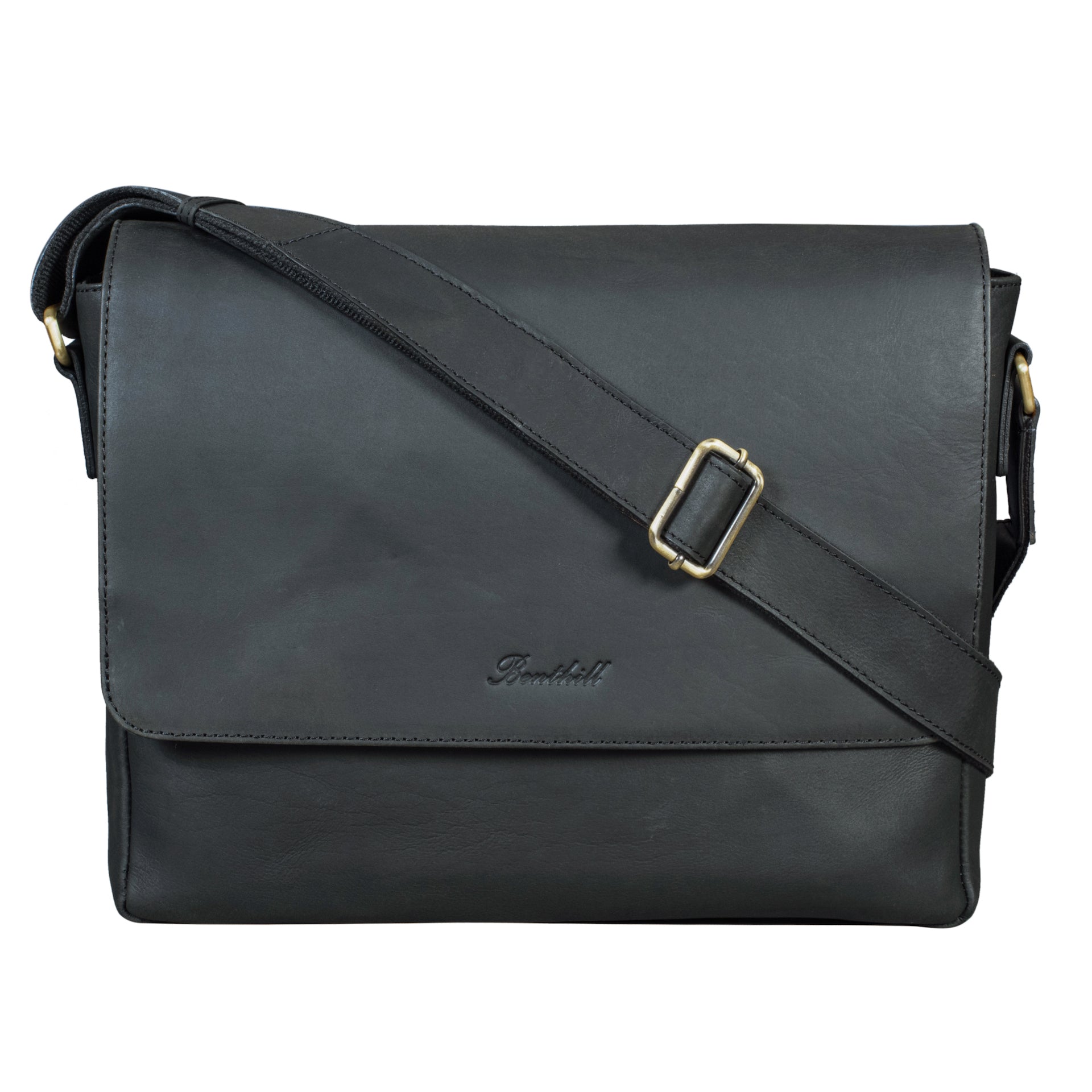 Benthill Umhängetasche Echt Leder | Herren & Damen Messenger Bag aus hochwertigem Rindsleder | Vintage Schultertasche Laptoptasche