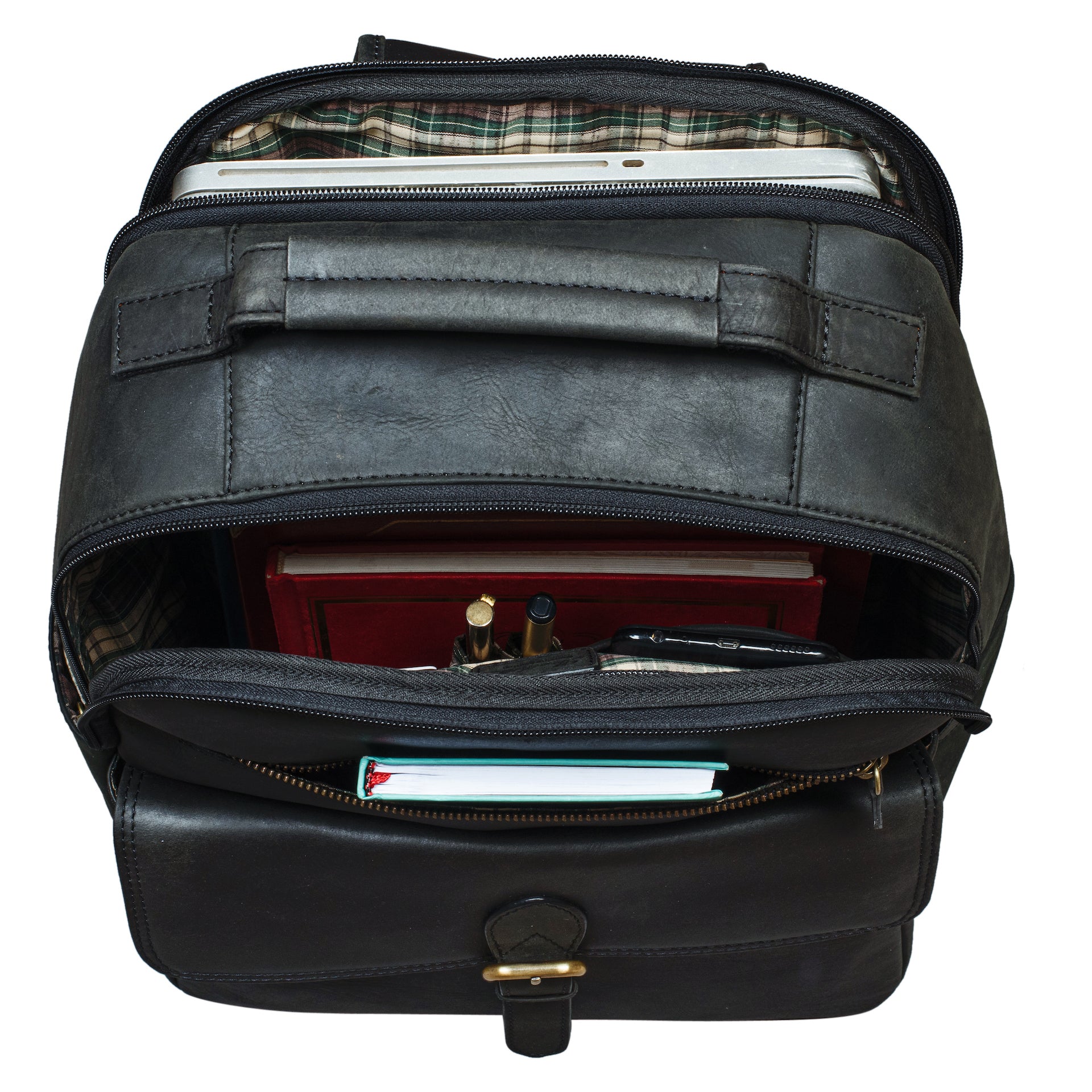 Benthill Rucksack Echt Leder | Reise Rucksack aus hochwertigem Rindsleder | Trekkingrucksack | Damen Herren Lederrucksack