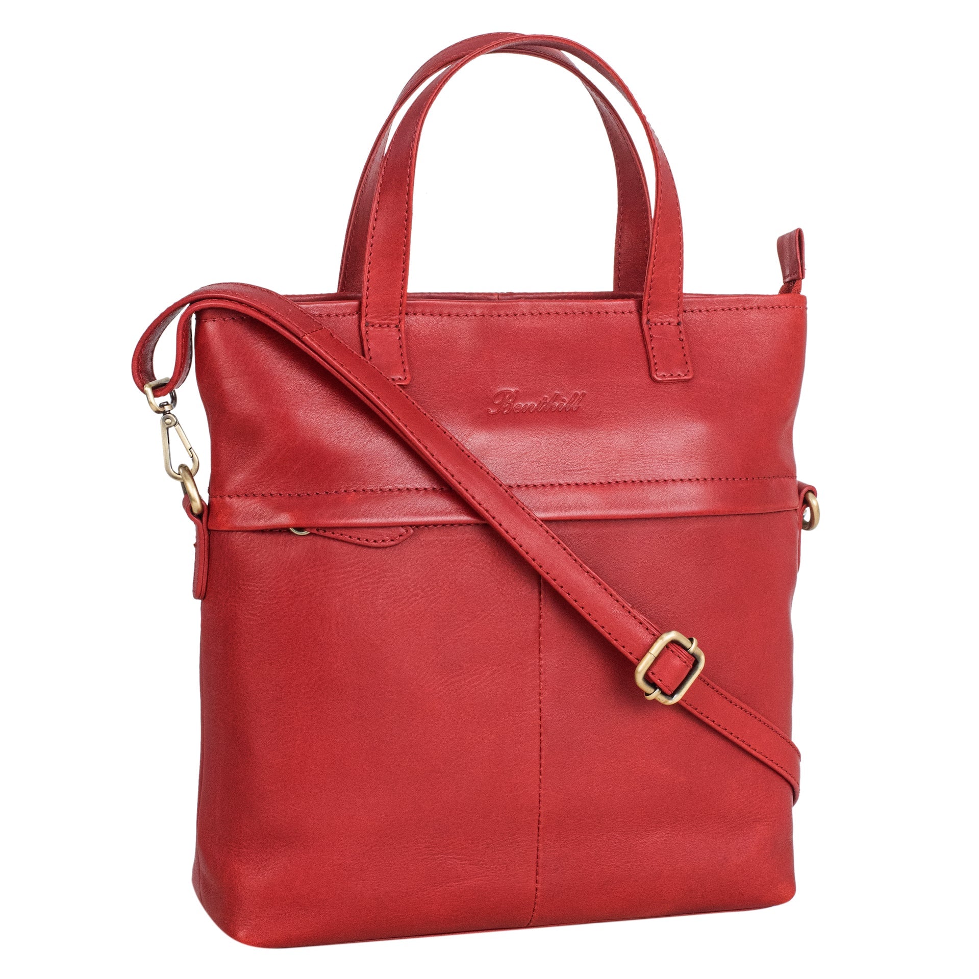 Benthill Leder Shopper Damen | Umhängetasche aus echtem Rindsleder | Große Schultertasche mit Henkeln | Vintage Handtasche