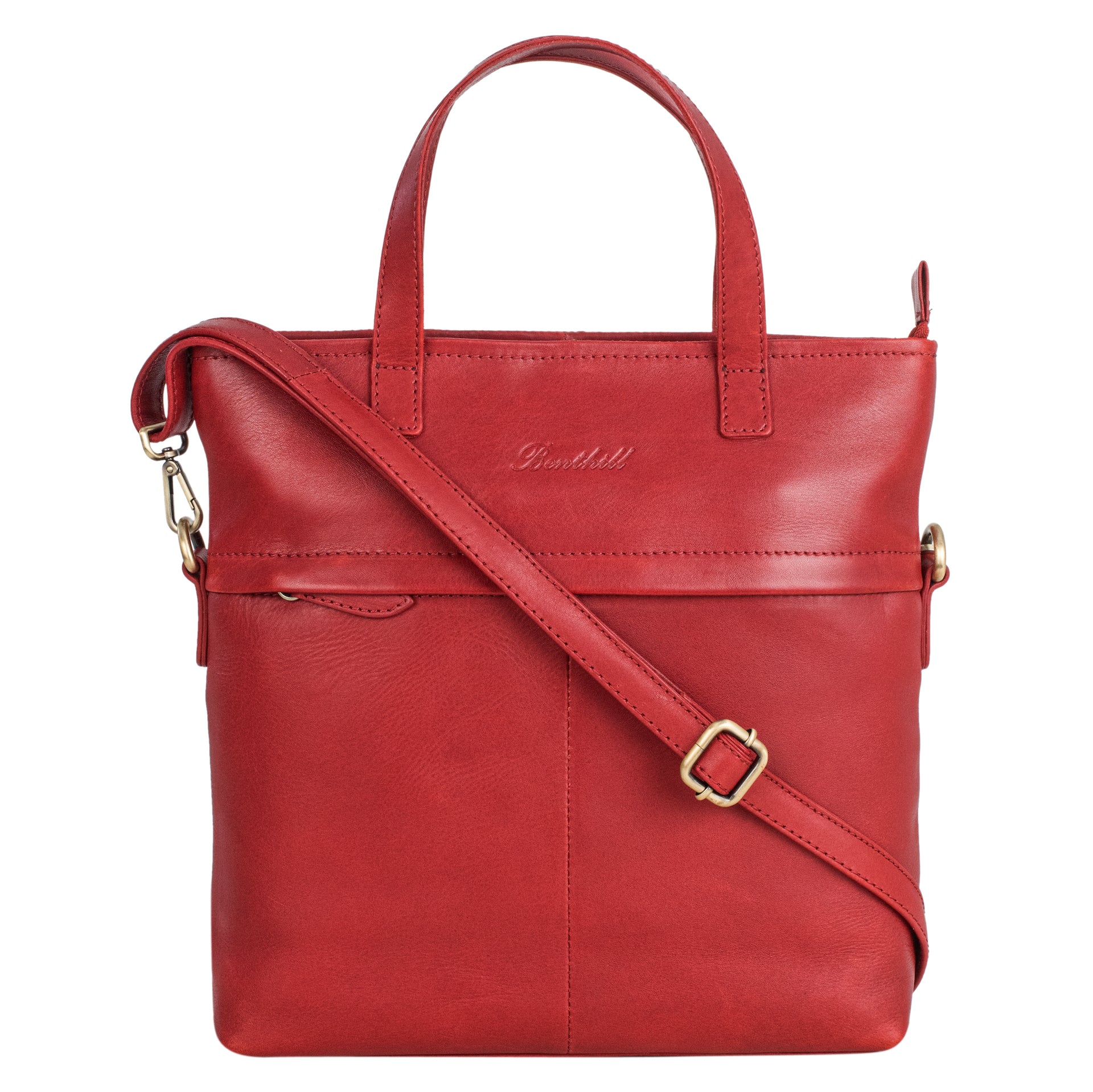 Benthill Leder Shopper Damen | Umhängetasche aus echtem Rindsleder | Große Schultertasche mit Henkeln | Vintage Handtasche